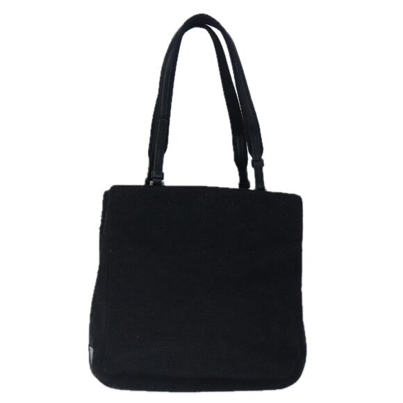 PRADA Hand Bag Wool Black - Picture 2 of 12
